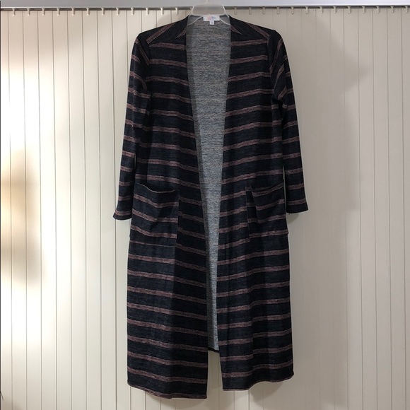 LuLaRoe Sweaters - LULAROE Sarah Long Duster Open Front Cardigan M